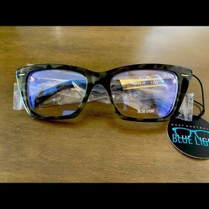 Quay Blue light glasses. Green and black print!